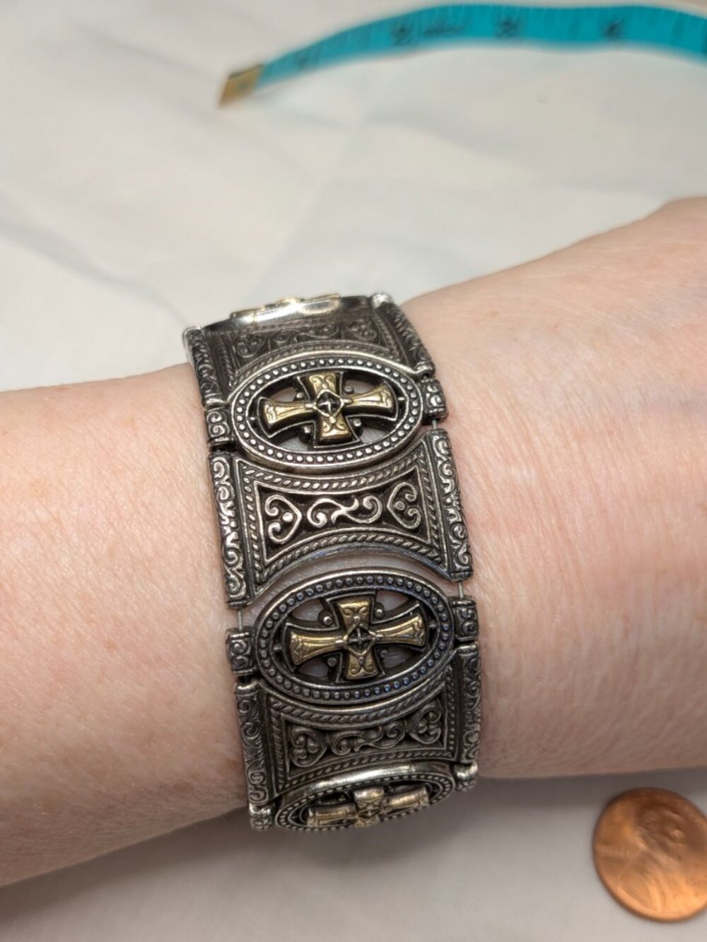Brighton Toledo Cross Panel Bracelet 7.5"